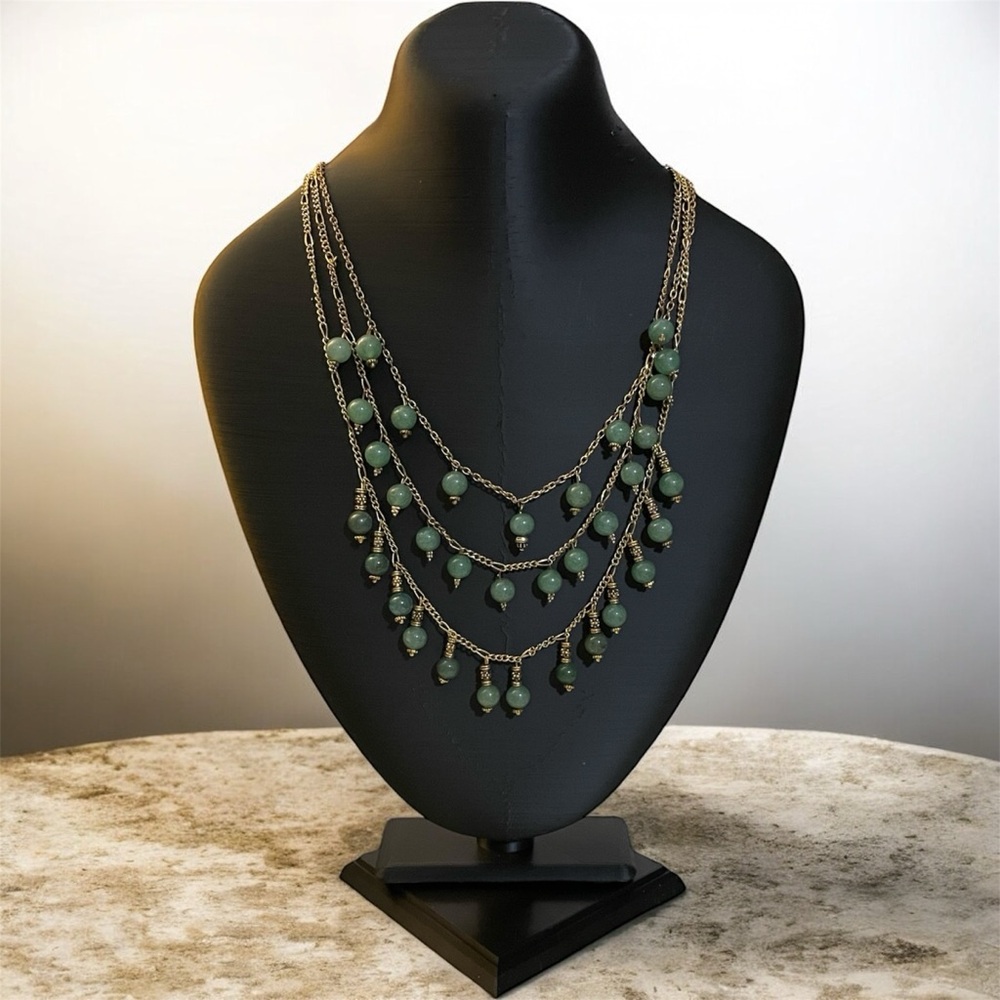 Elegant Green Beaded Necklace